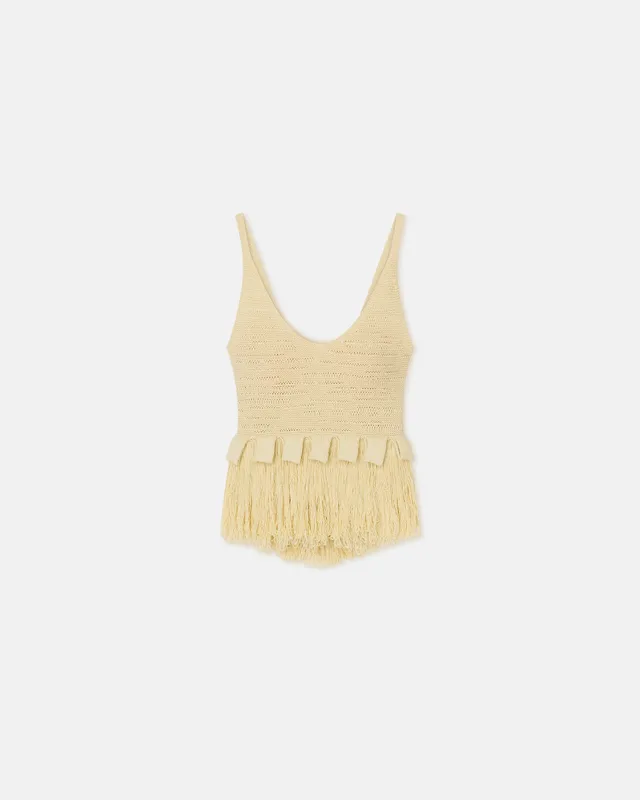 Zulma - Knitted Top - Dusty Yellow sold by Nanushka