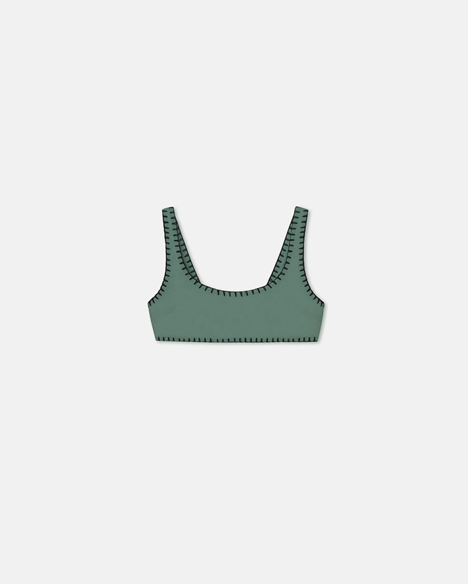 Malti - Crochet Bikini Top - Sea Green/Black sold by Nanushka