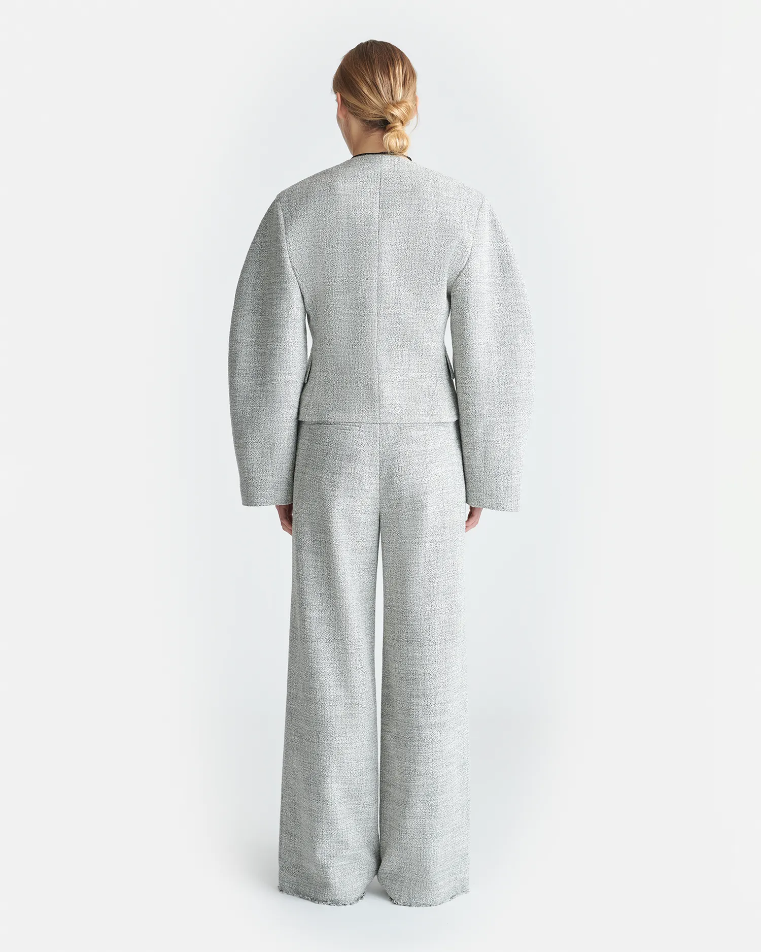 Kiyo - Mouline Tweed Blazer - Black/White sold by Nanushka product image thumbnail 3