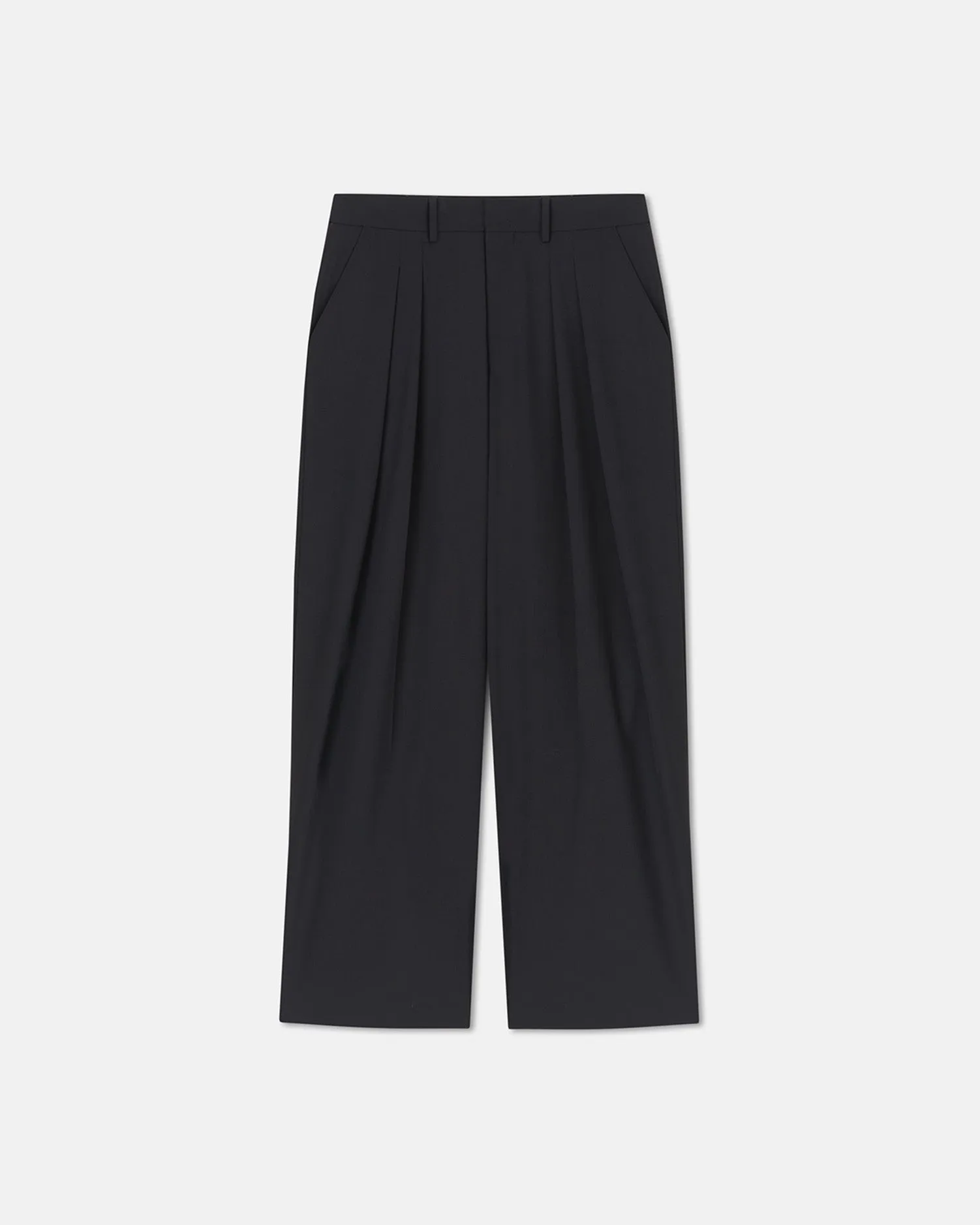 Borre - Pleated Wide-Leg Pants - Black sold by Nanushka
