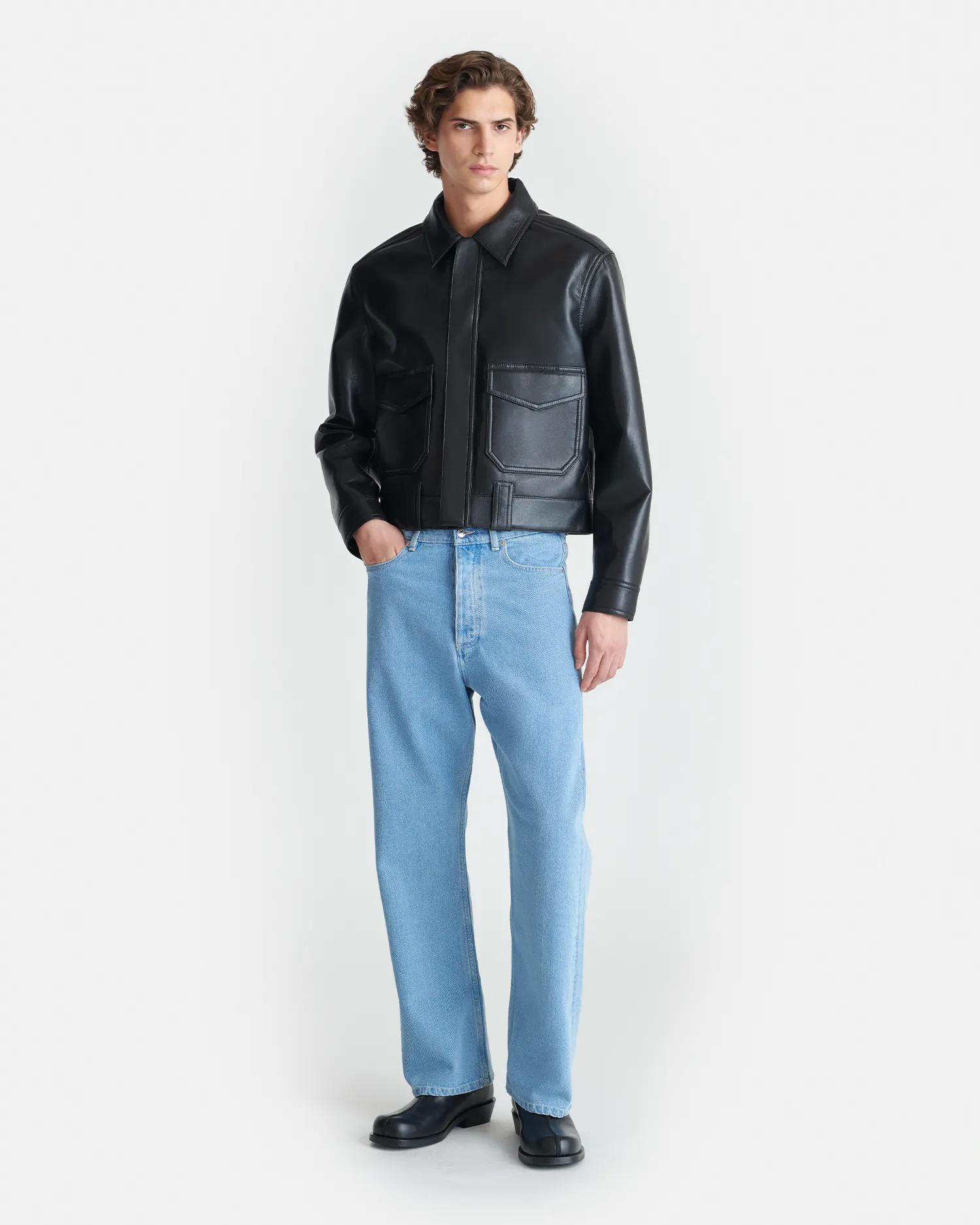 Ruben - Regenerated Leather Jacket - Black sold by Nanushka product image thumbnail 2