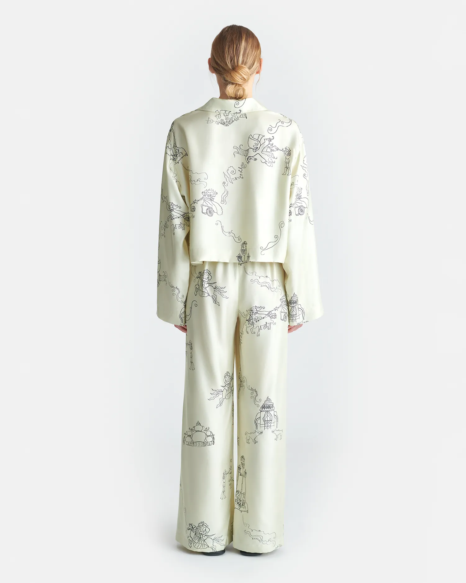 Brenda - Printed Silk Twill Pants - Folktale sold by Nanushka product image thumbnail 3