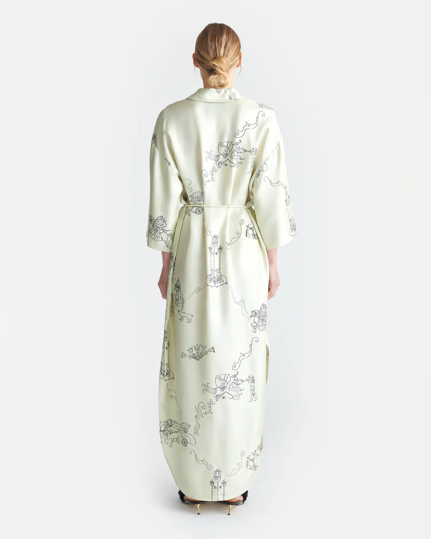 Damala - Printed Silk Twill Shirt Dress - Folktale sold by Nanushka product image thumbnail 2