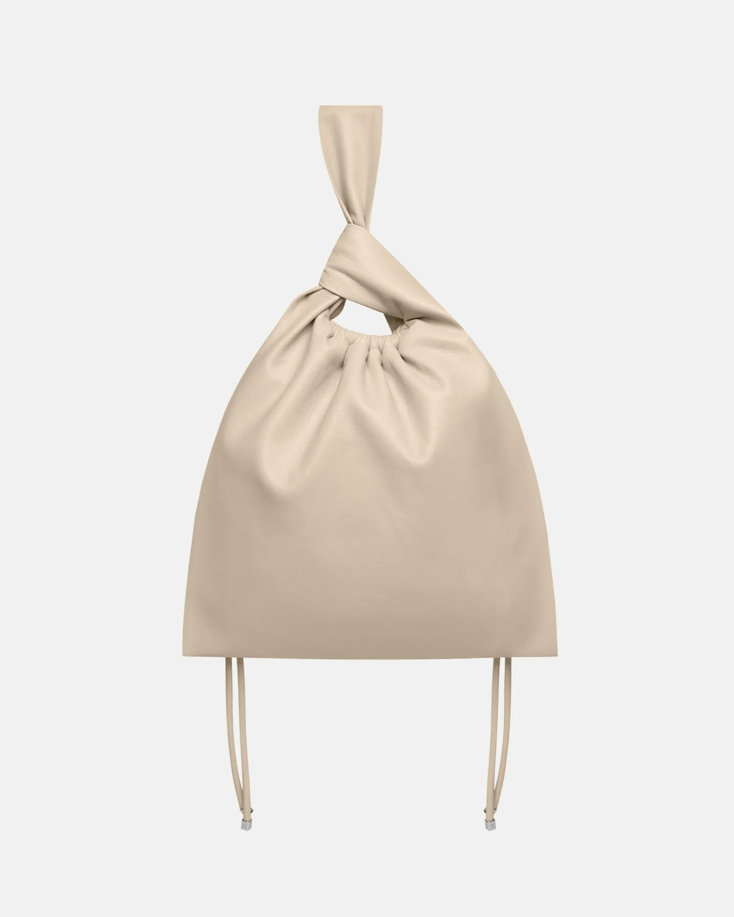Jen Drawstring Large - Okobor™ Alt-Leather Bag - Chalk sold by Nanushka product image thumbnail 3