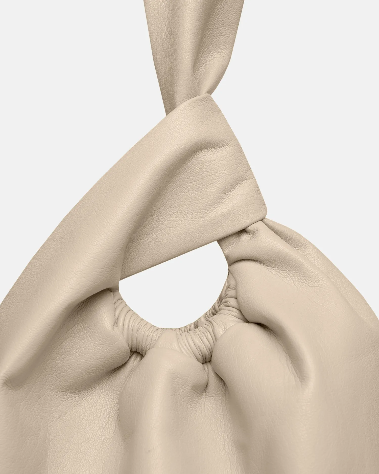 Jen Drawstring Large - Okobor™ Alt-Leather Bag - Chalk sold by Nanushka product image thumbnail 4