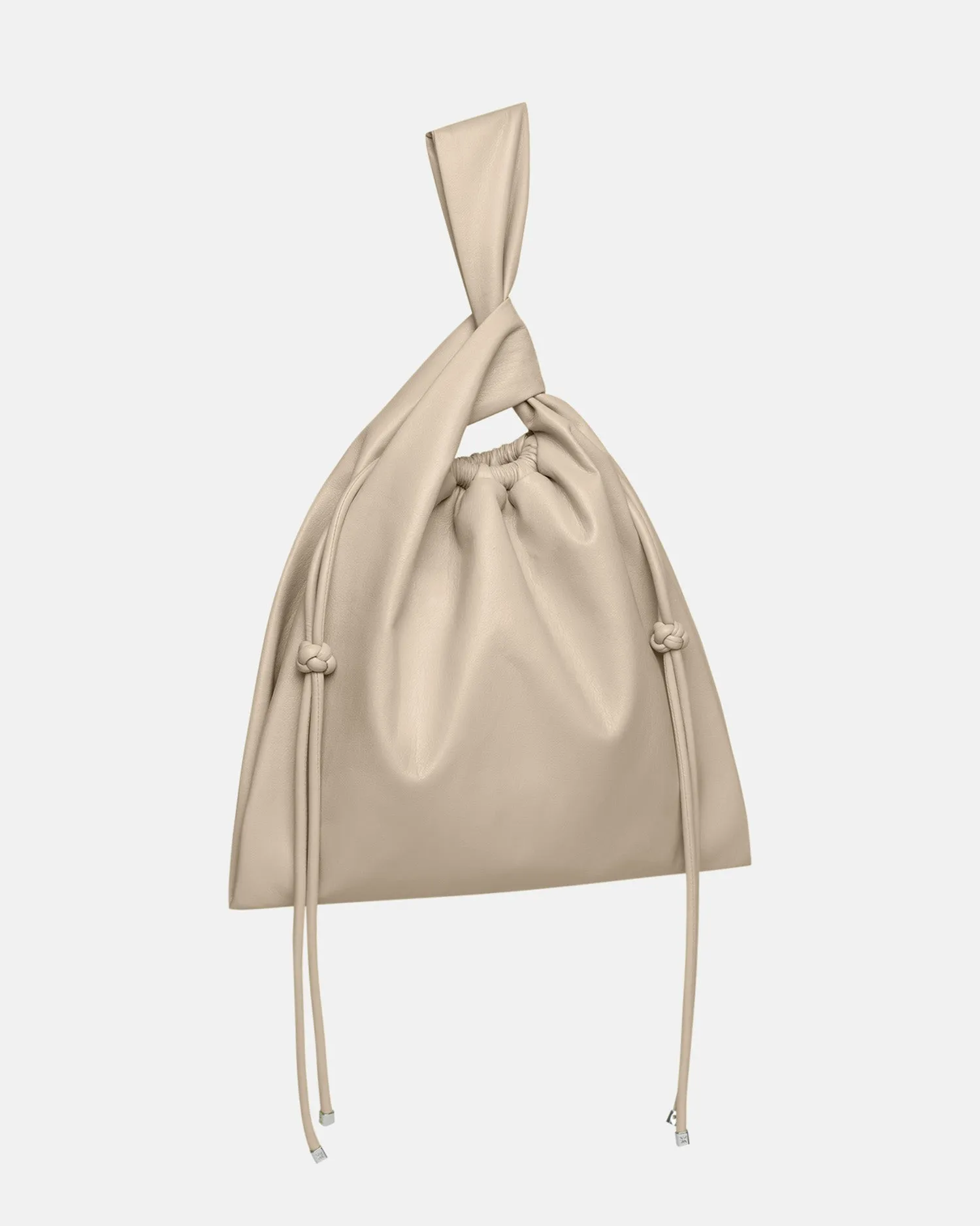 Jen Drawstring Large - Okobor™ Alt-Leather Bag - Chalk sold by Nanushka product image thumbnail 2