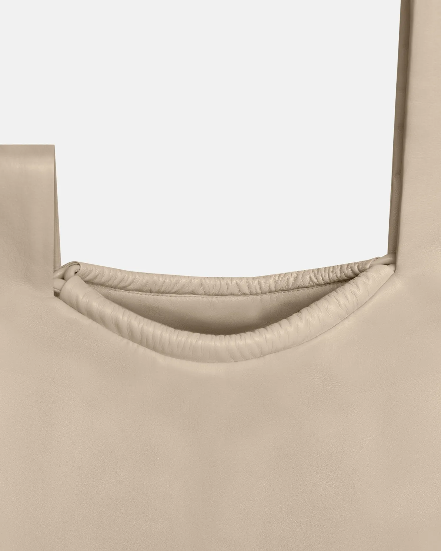 Jen Drawstring Large - Okobor™ Alt-Leather Bag - Chalk sold by Nanushka product image thumbnail 5