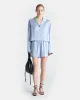 Dylla - Tailored Slip Satin Shorts - Ice Blue sold by Nanushka