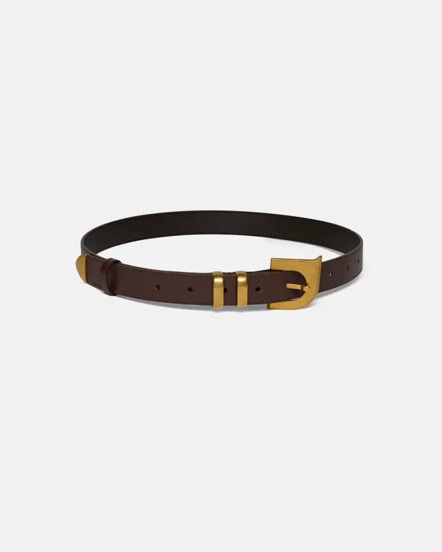 Ryker - N' Monogram Belt - Dark Brown made by Nanushka
