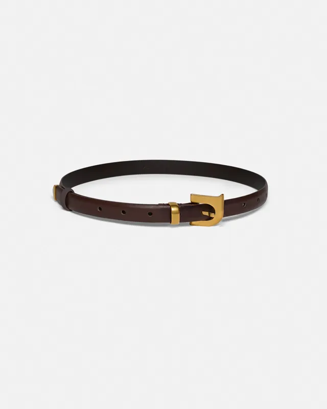 Darbie - N' Monogram Belt - Dark Brown sold by Nanushka