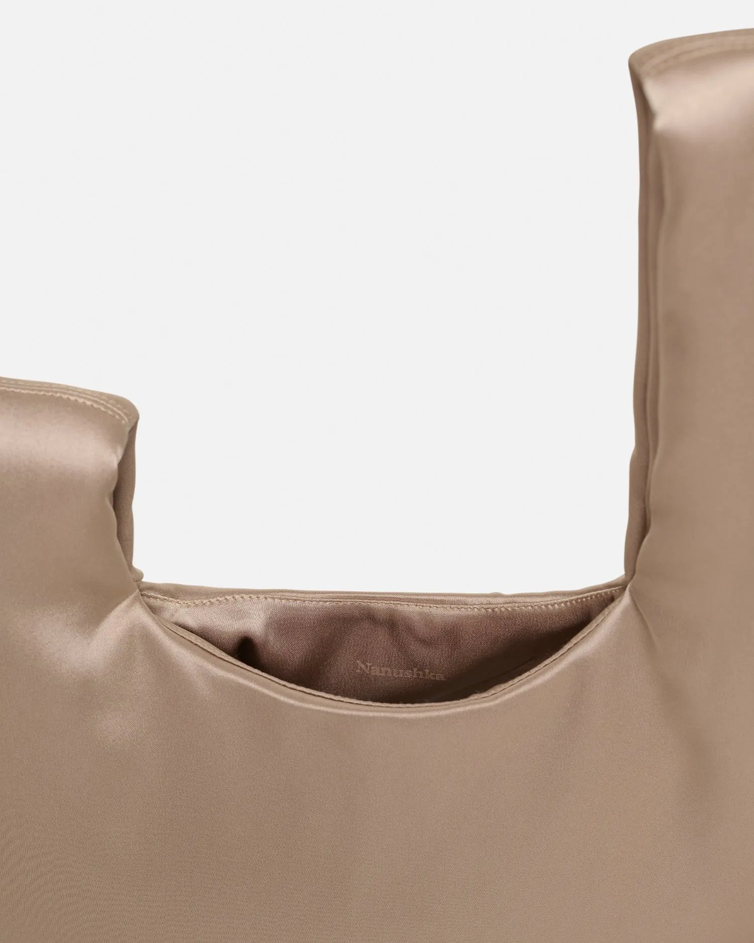 Jen - Slip Satin Bag - Dune sold by Nanushka product image thumbnail 3