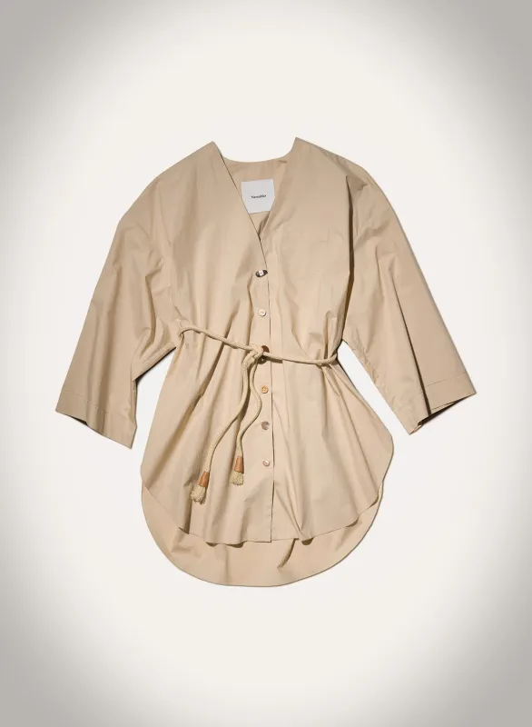 Nani - Light Poplin Top - Beige sold by Nanushka