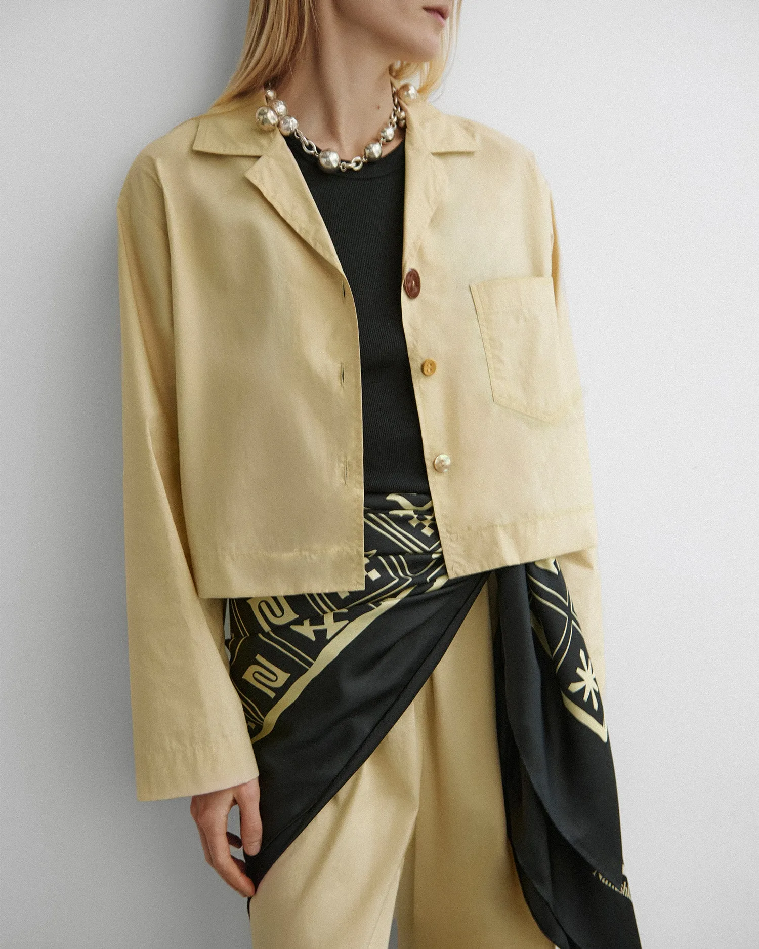 Vally - Light Poplin Shirt - Beige sold by Nanushka product image thumbnail 2