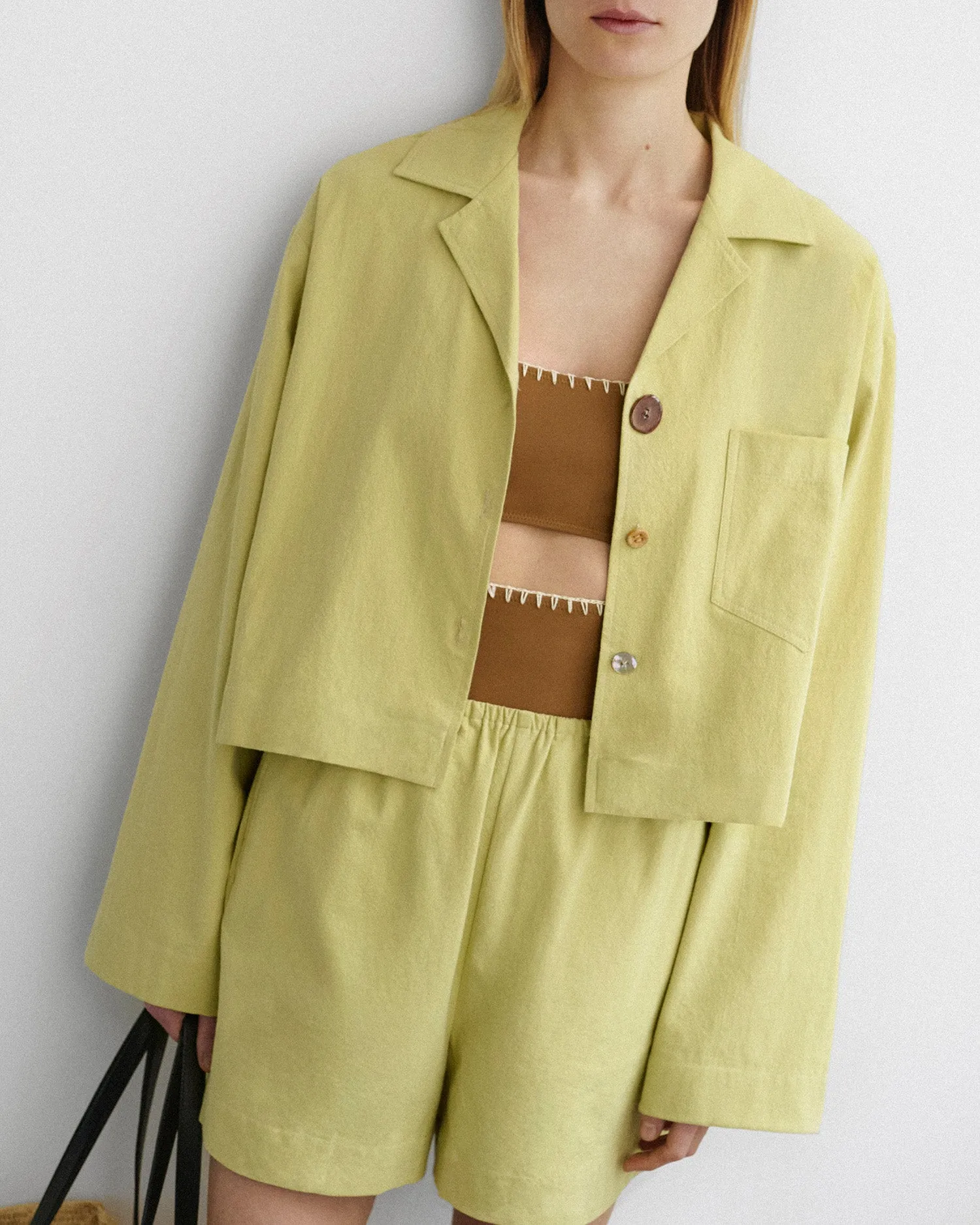 Vally - Washed Calico Shirt - Sage sold by Nanushka product image thumbnail 2