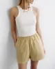 Dylla - Tailored Light Poplin Shorts - Beige sold by Nanushka