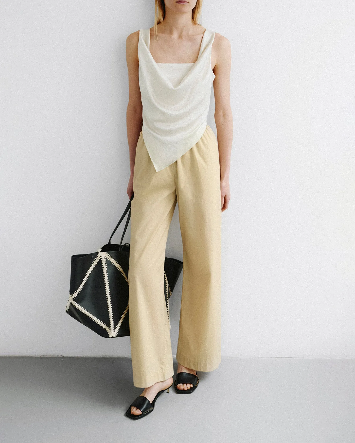 Brenda - Light Poplin Pants - Beige sold by Nanushka product image thumbnail 2