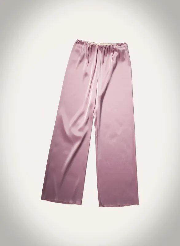 Brenda - Slip Satin Pants - Dusty Pink sold by Nanushka