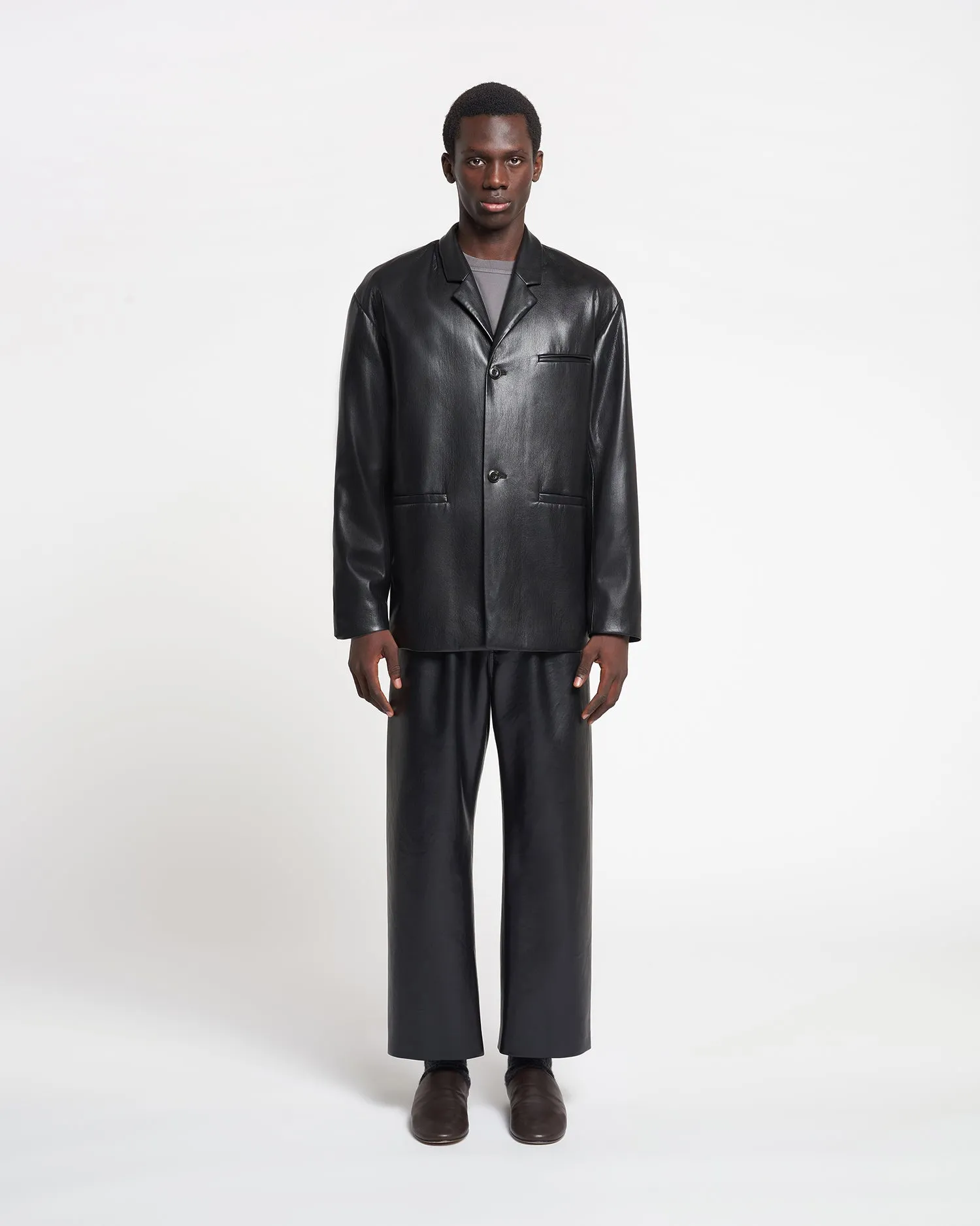 Sanco - Okobor™ Alt-Leather Jacket - Black sold by Nanushka