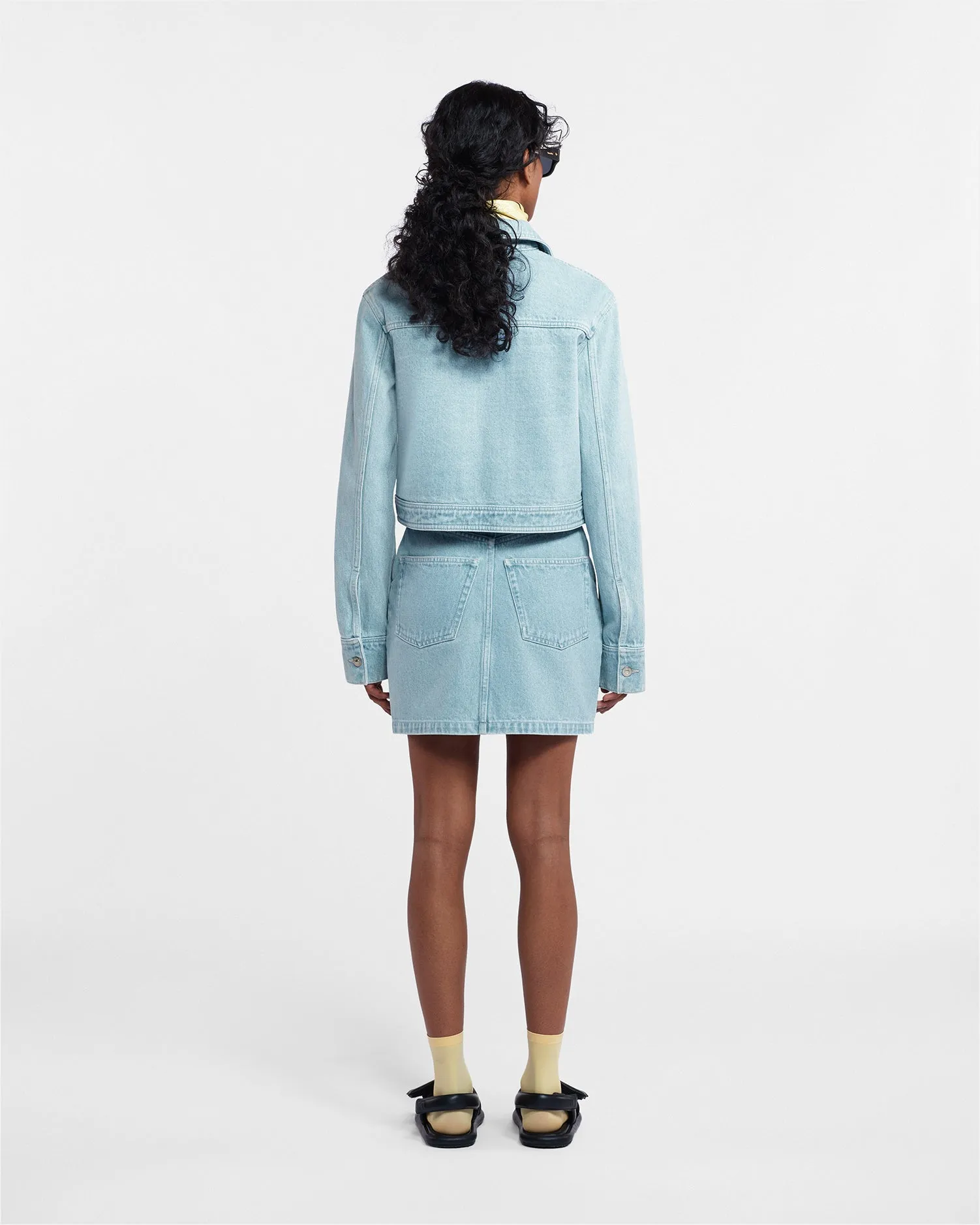 Zazou - Sale Denim Mini Skirt - Sun Bleach sold by Nanushka product image thumbnail 3