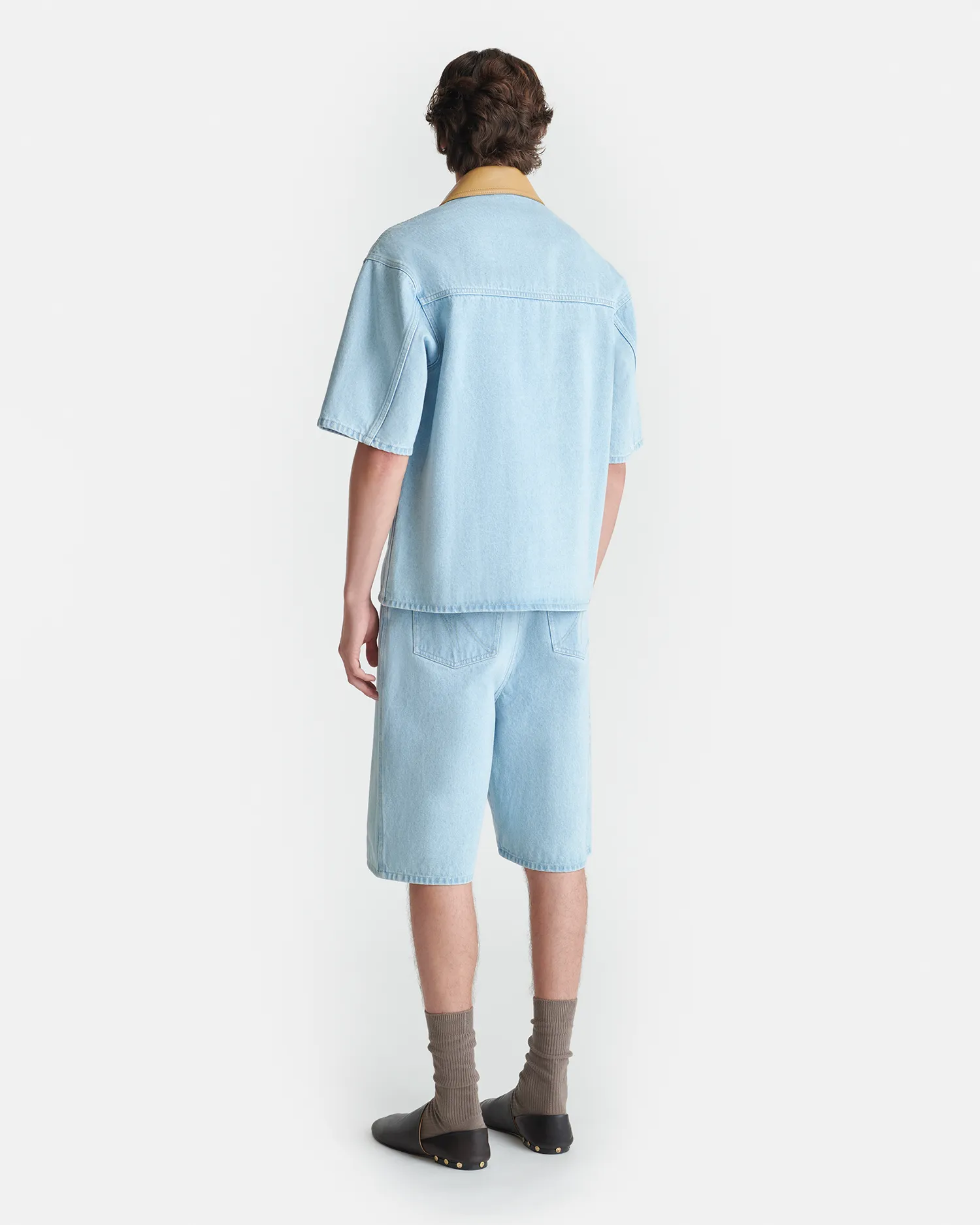 Jorge - Denim Shirt - Eco Bleach/Hazel sold by Nanushka product image thumbnail 3