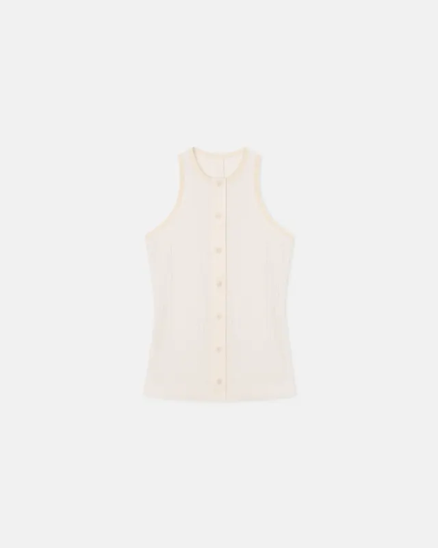 Arne - Crepe Top - Creme made by Nanushka