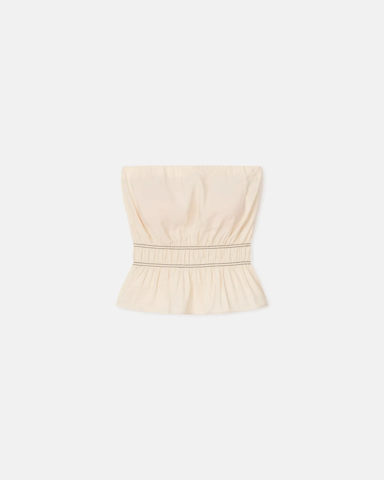 Rosey - Glass Poplin Bandeau Top - Oat sold by Nanushka product image thumbnail 5