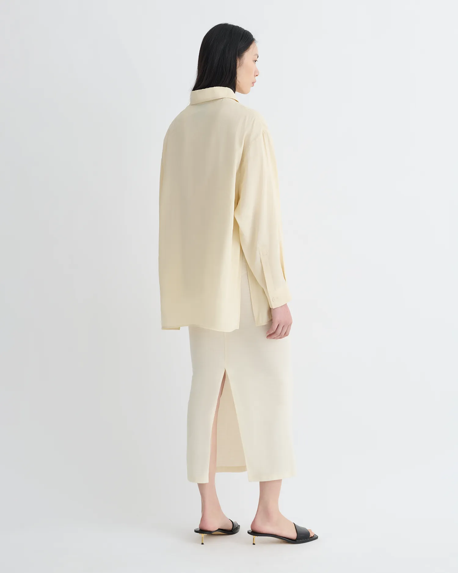 Linka - Glass Poplin Shirt - Oat sold by Nanushka product image thumbnail 3