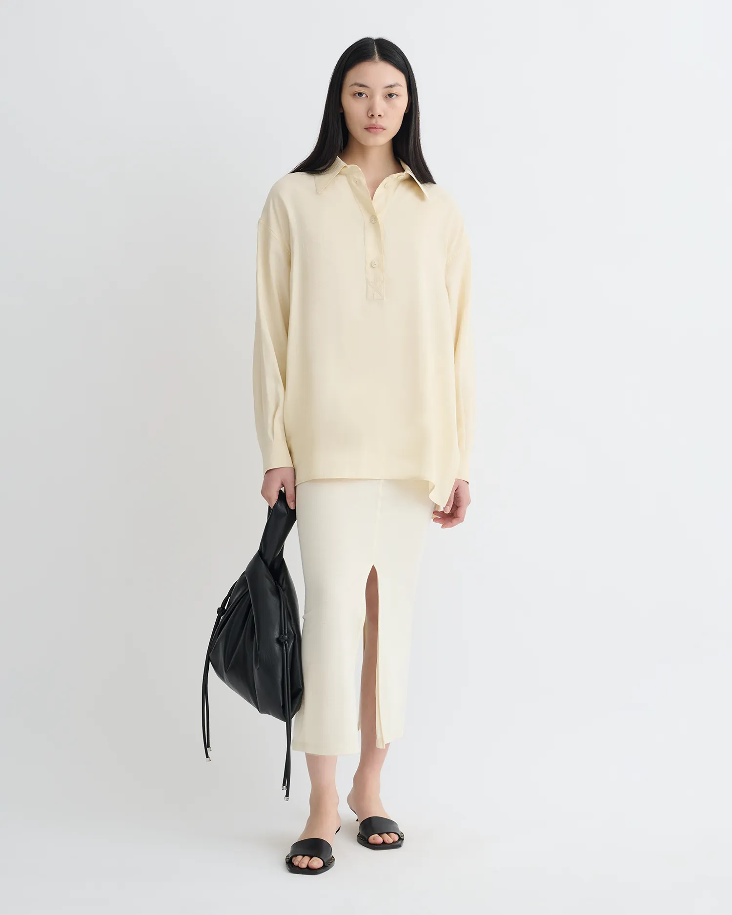 Linka - Glass Poplin Shirt - Oat sold by Nanushka product image thumbnail 2
