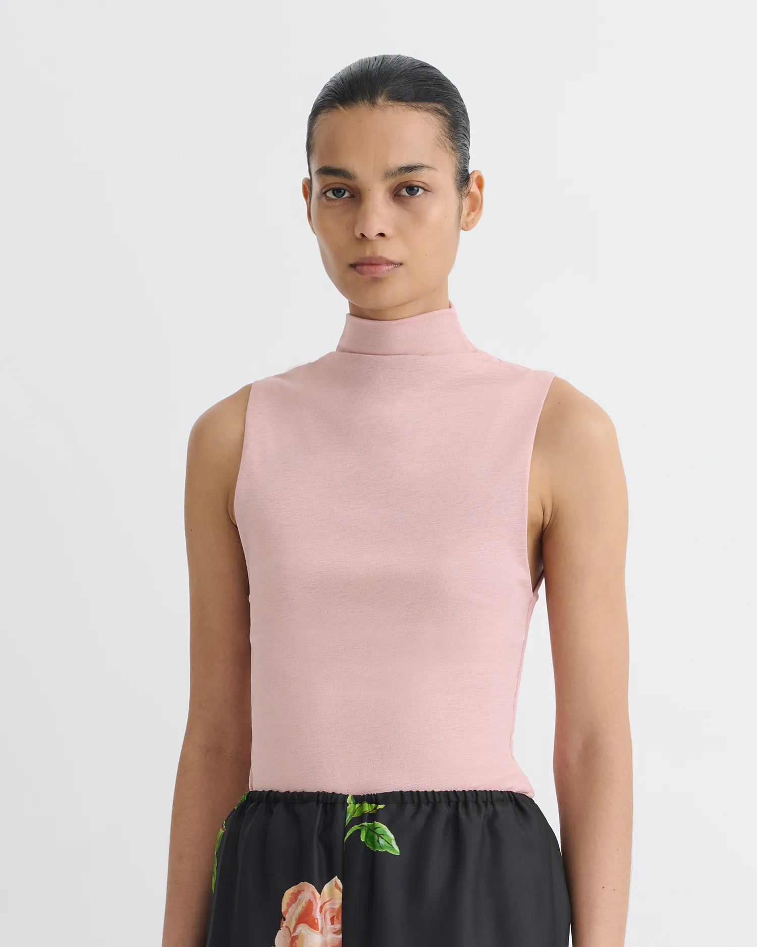 Annyka - Mesh Jersey Top - Pink sold by Nanushka