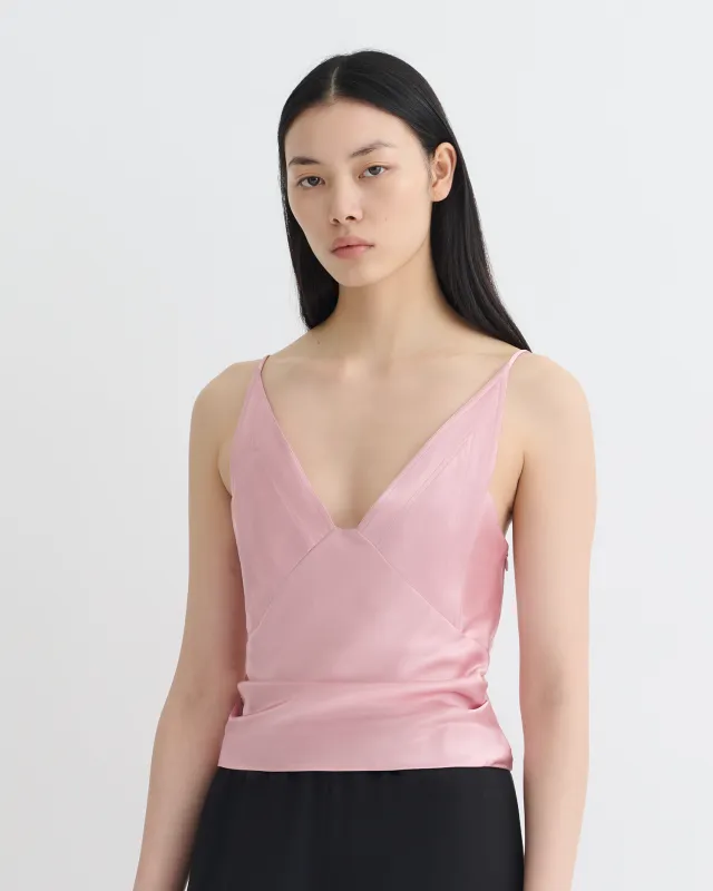 Rheia - Slip Satin Top - Pink sold by Nanushka