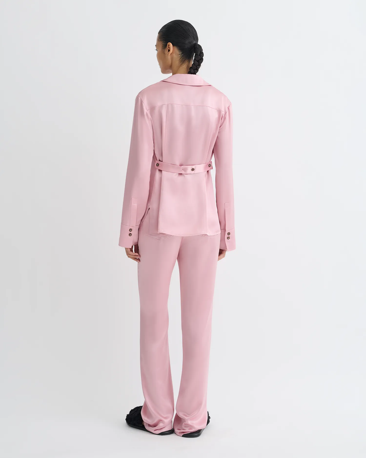 Nathalie - Slip Satin Shirt - Pink sold by Nanushka product image thumbnail 3