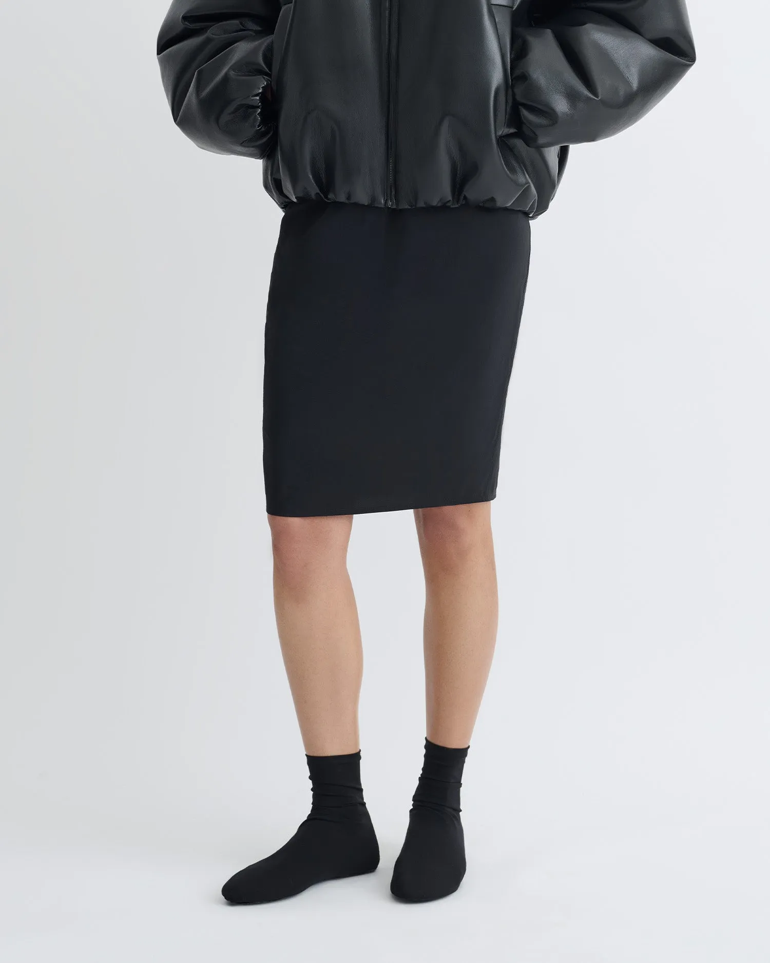 Kaiya - Glass Poplin Skirt - Black sold by Nanushka product image thumbnail 3