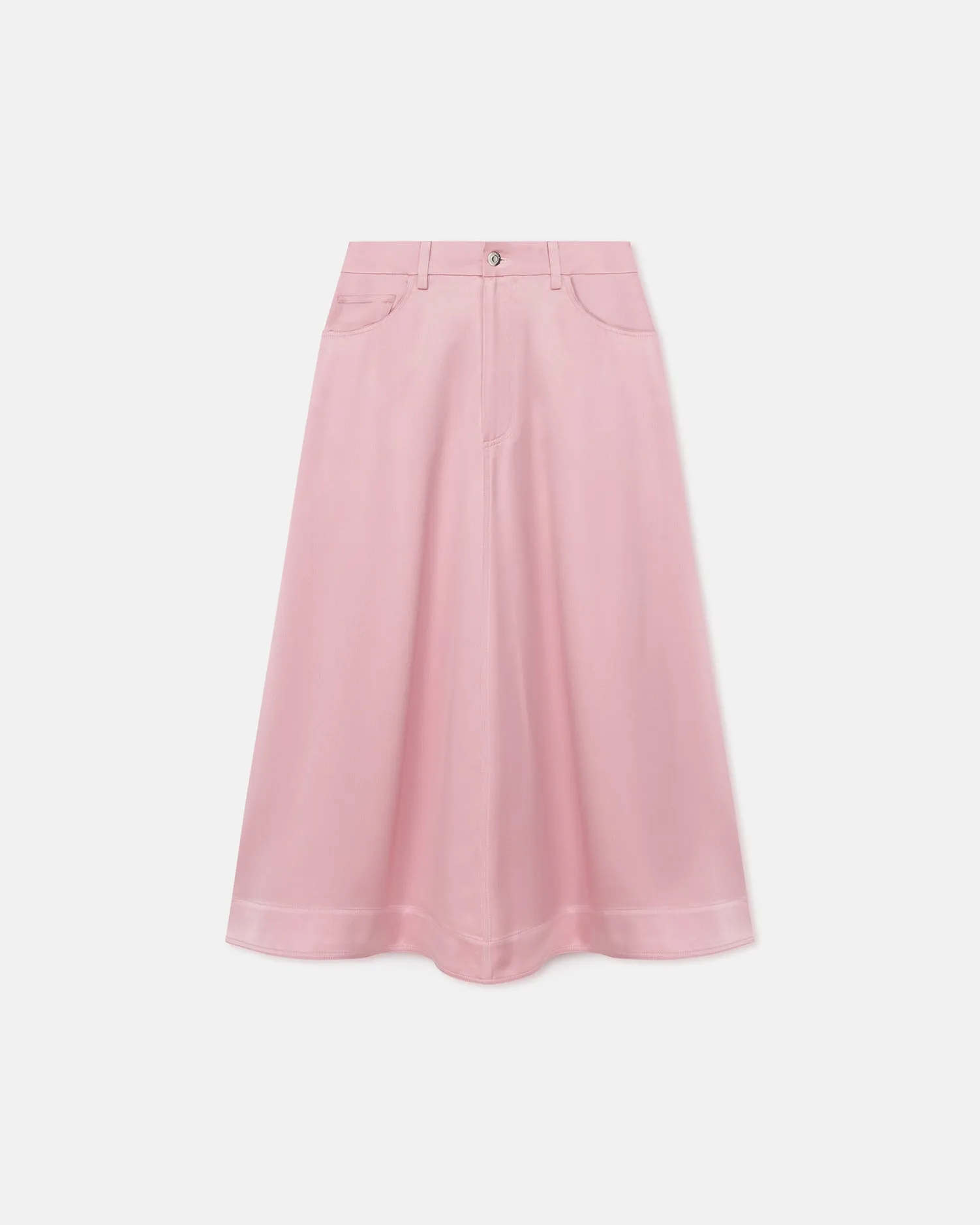 Cintia - Slip Satin Midi Skirt - Pink sold by Nanushka product image thumbnail 4