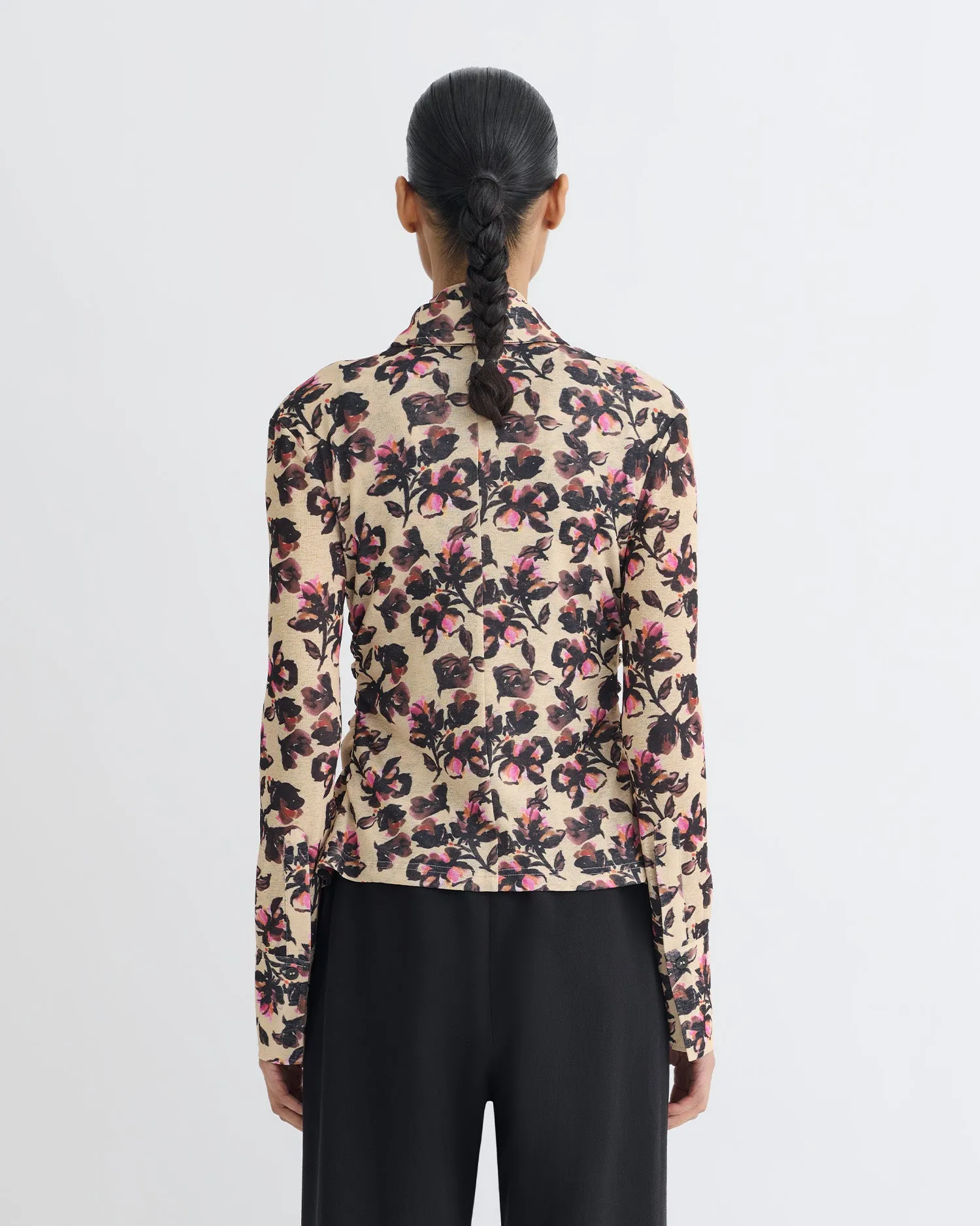 Idana - Printed Mesh Jersey Shirt - Tapestry Floral sold by Nanushka product image thumbnail 4