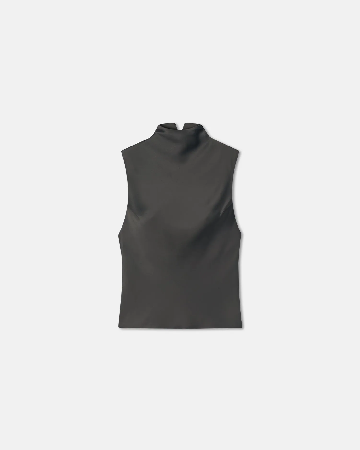 Colson - Slip Satin Turtleneck Top - Dark Green sold by Nanushka