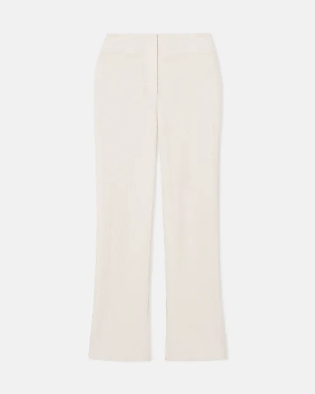 Shera - Crepe Melange Pants - Creme sold by Nanushka