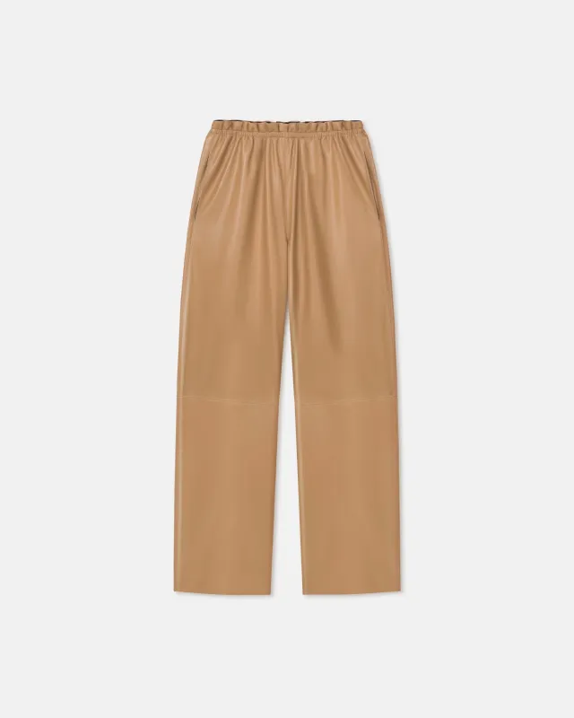 Geb - Okobor™ Alt-Leather Pants - Oak sold by Nanushka