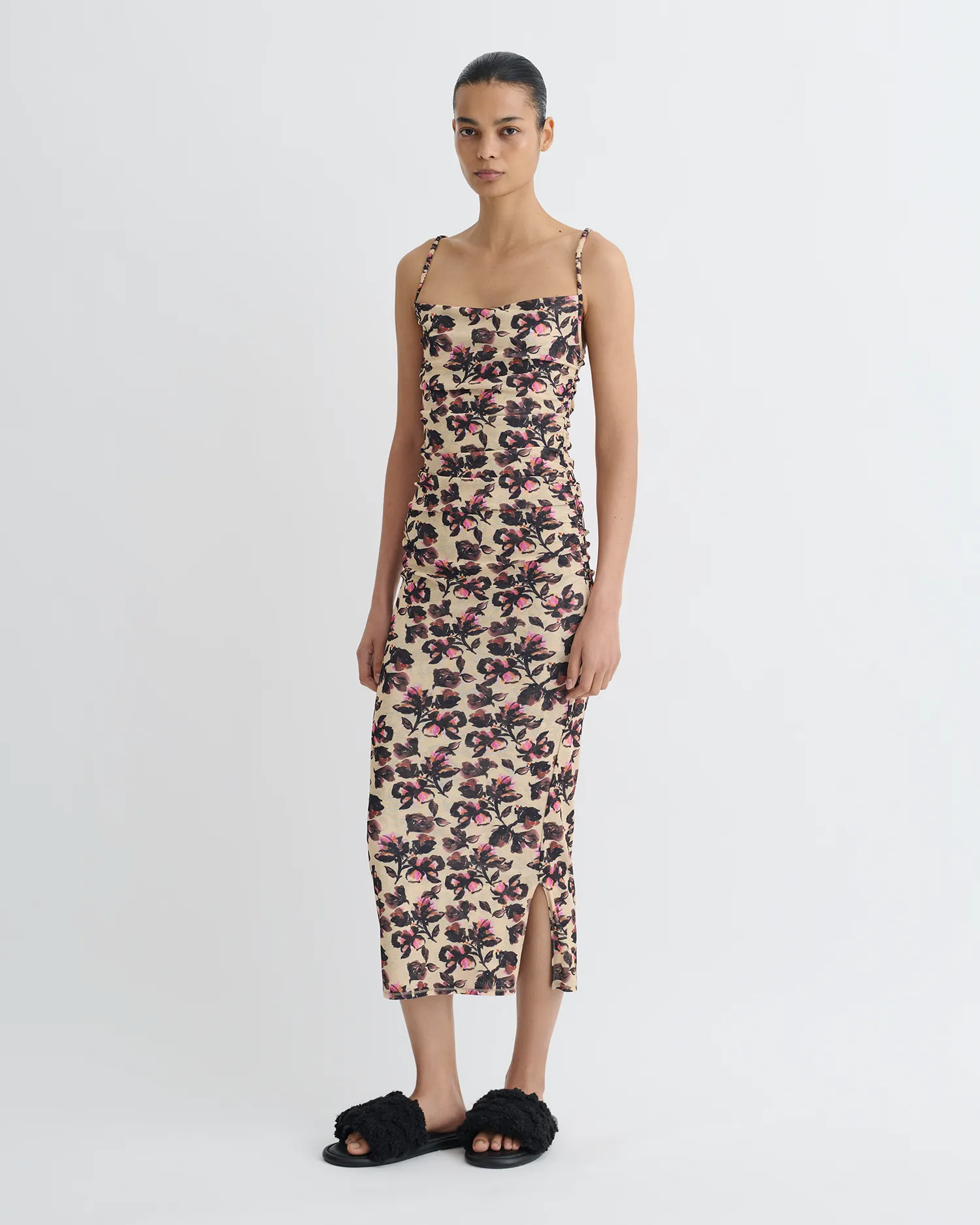 Alexa - Printed Mesh Jersey Midi Dress - Tapestry Floral sold by Nanushka