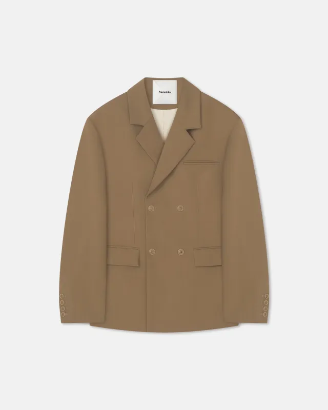 Diante - Boxy Blazer - Brown sold by Nanushka