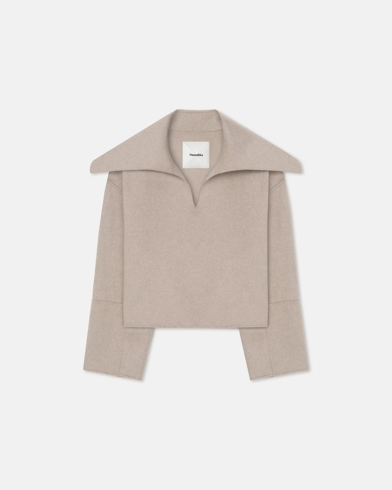 Maxe - Double Wool Jacket - Stone sold by Nanushka