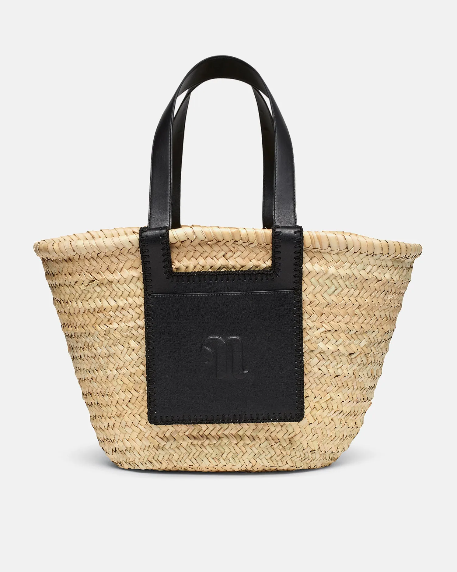 The Beach Bag - Raffia Tote - NaturalBlackBlack sold by Nanushka