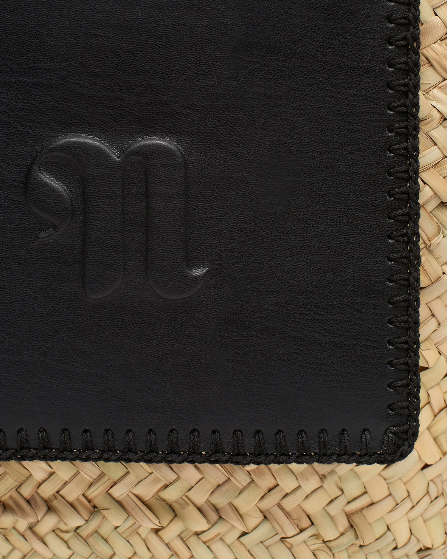 The Beach Bag - Raffia Tote - NaturalBlackBlack sold by Nanushka product image thumbnail 5