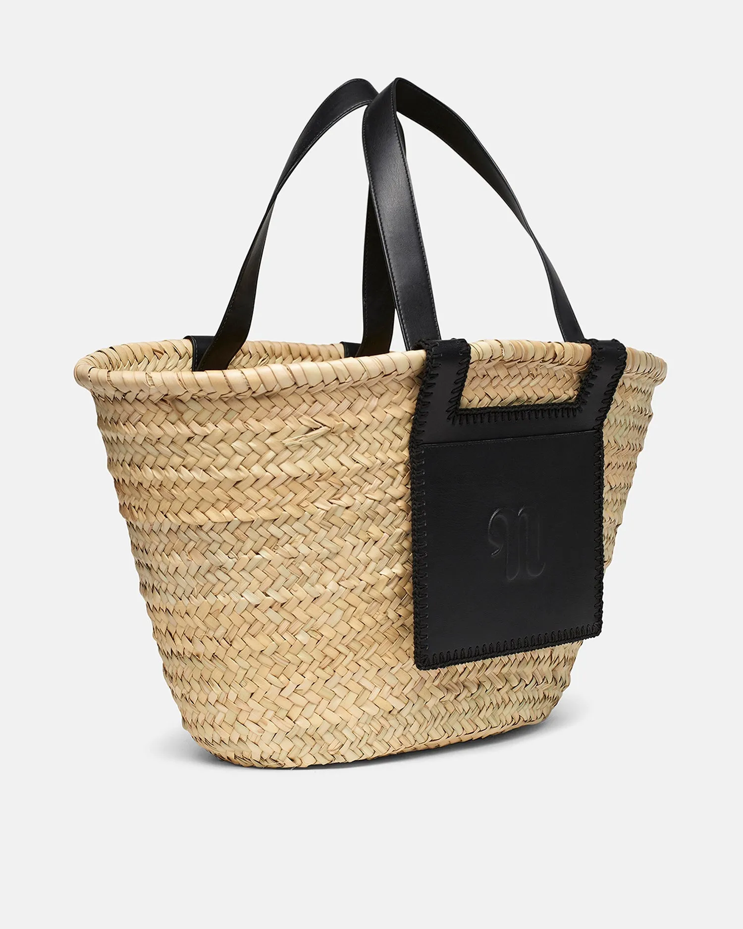 The Beach Bag - Raffia Tote - NaturalBlackBlack sold by Nanushka product image thumbnail 2