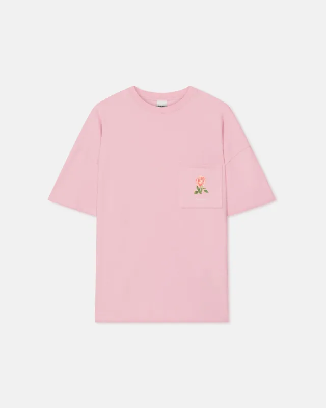 Wren - Printed Cotton-Jersey T-Shirt - Pink/Roses sold by Nanushka