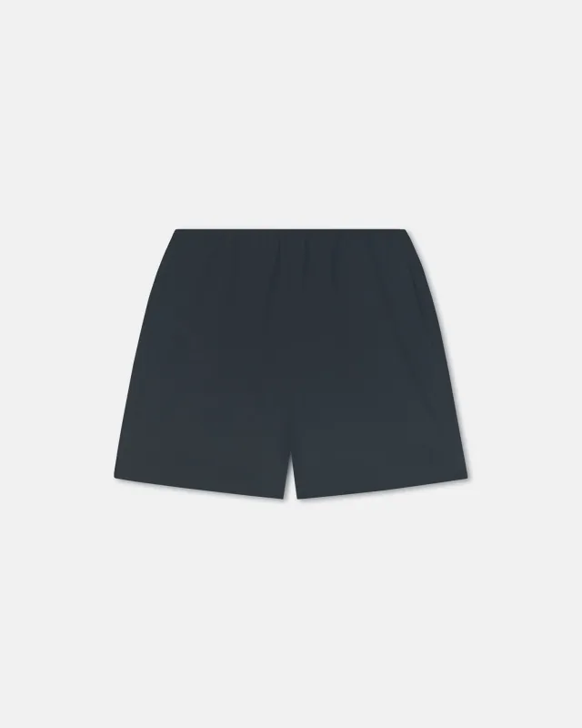 Dylla - Tech Linen Belted Shorts - Black sold by Nanushka