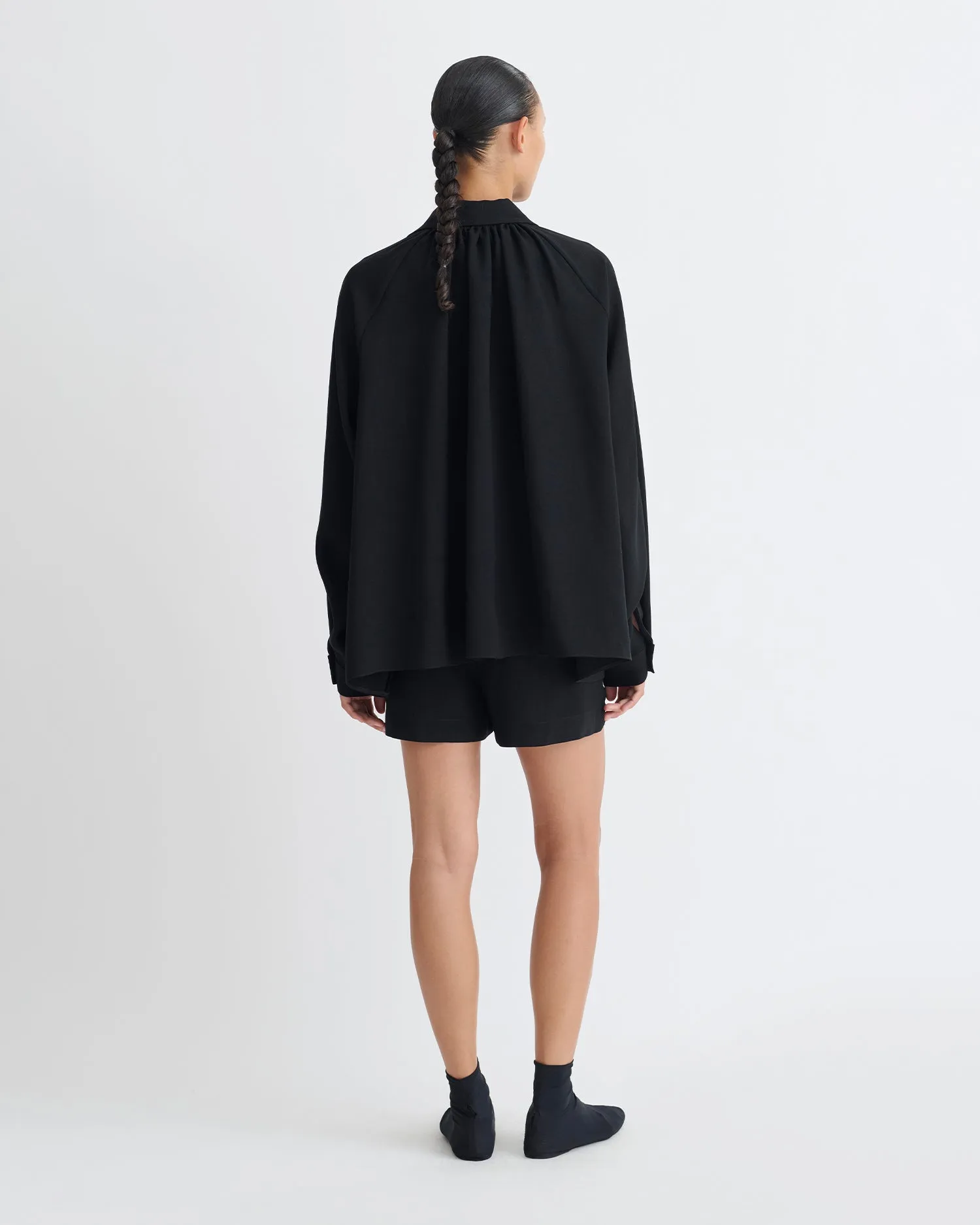 Ada - Tech Linen Shirt - Black sold by Nanushka product image thumbnail 3