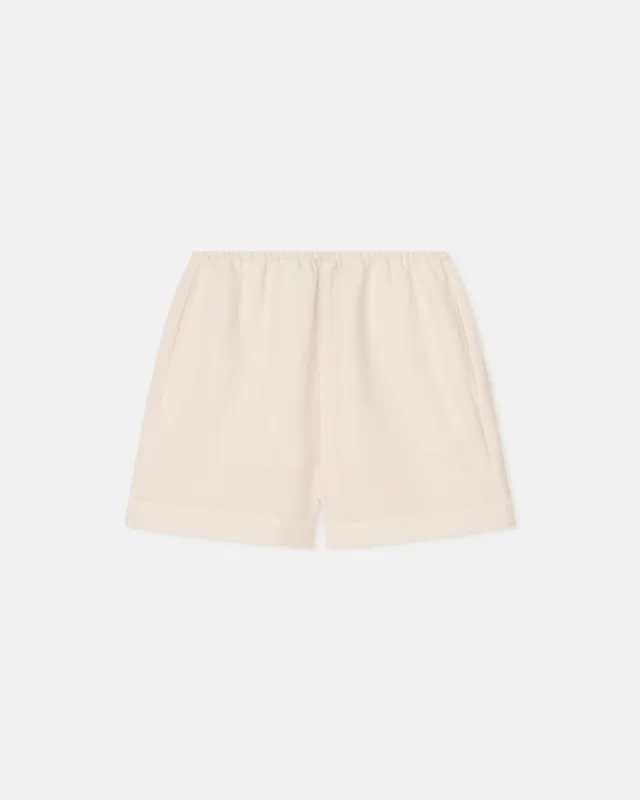 Dylla - Tech Linen Shorts - Creme sold by Nanushka