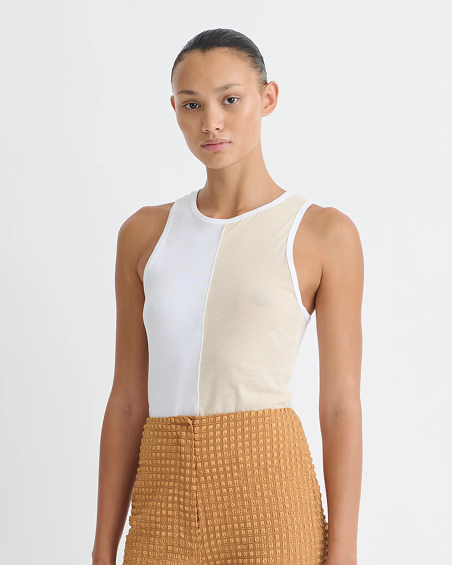 Macha - Color Blocked Tank Top - White/Eggshell sold by Nanushka product image thumbnail 3