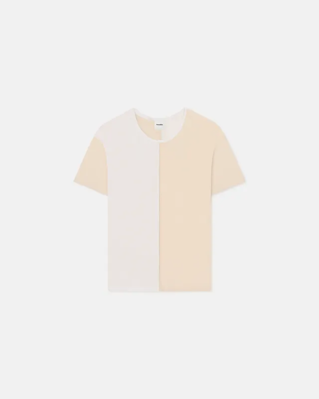 Hove - Color Blocked T-Shirt - White/Eggshell sold by Nanushka