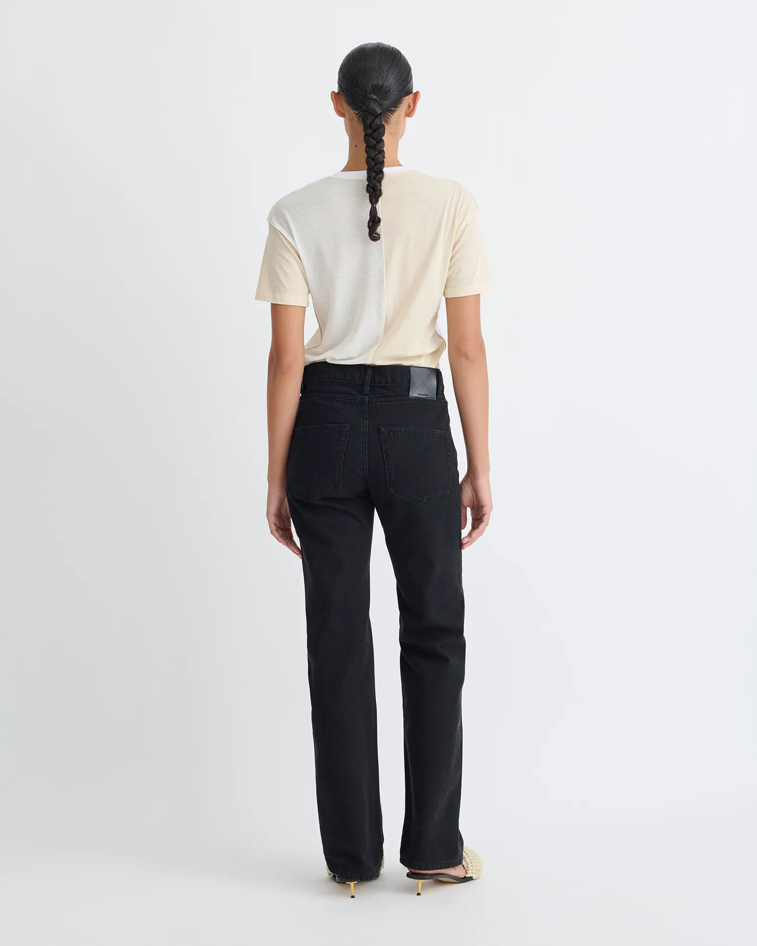 Hove - Color Blocked T-Shirt - White/Eggshell sold by Nanushka product image thumbnail 3